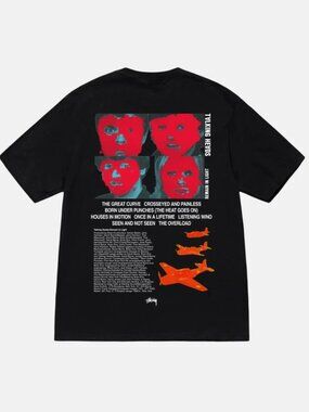 Talking Heads Graphic Tee Double Sided Black Vintage Style Band T-Shirt